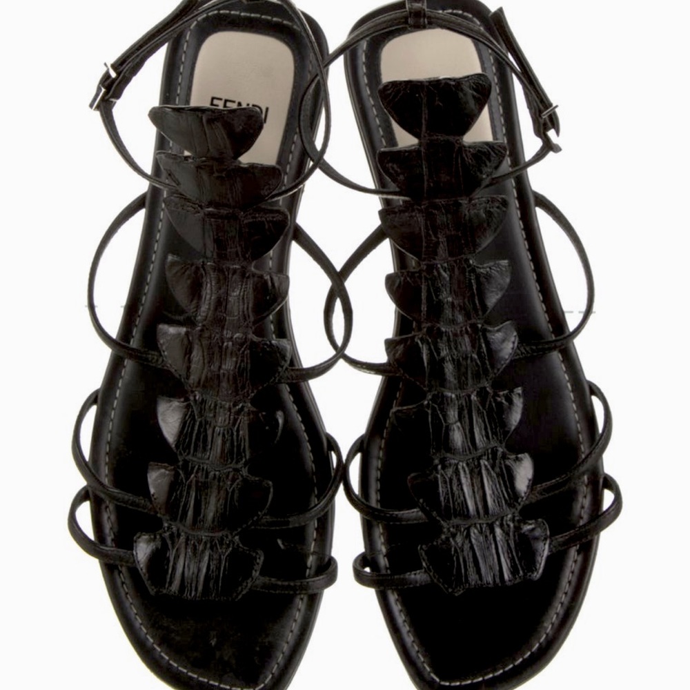 Fendi Leather Gladiator Sandals
